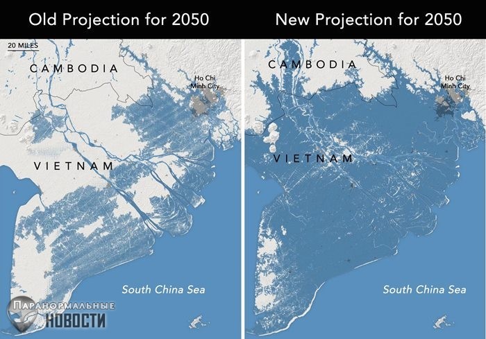 К 2050 году от повышения уровня океана пострадает в три раза больше людей, чем прогнозировалось ранее | Футуристика | Паранормальные новости | 31 Октября 2019 